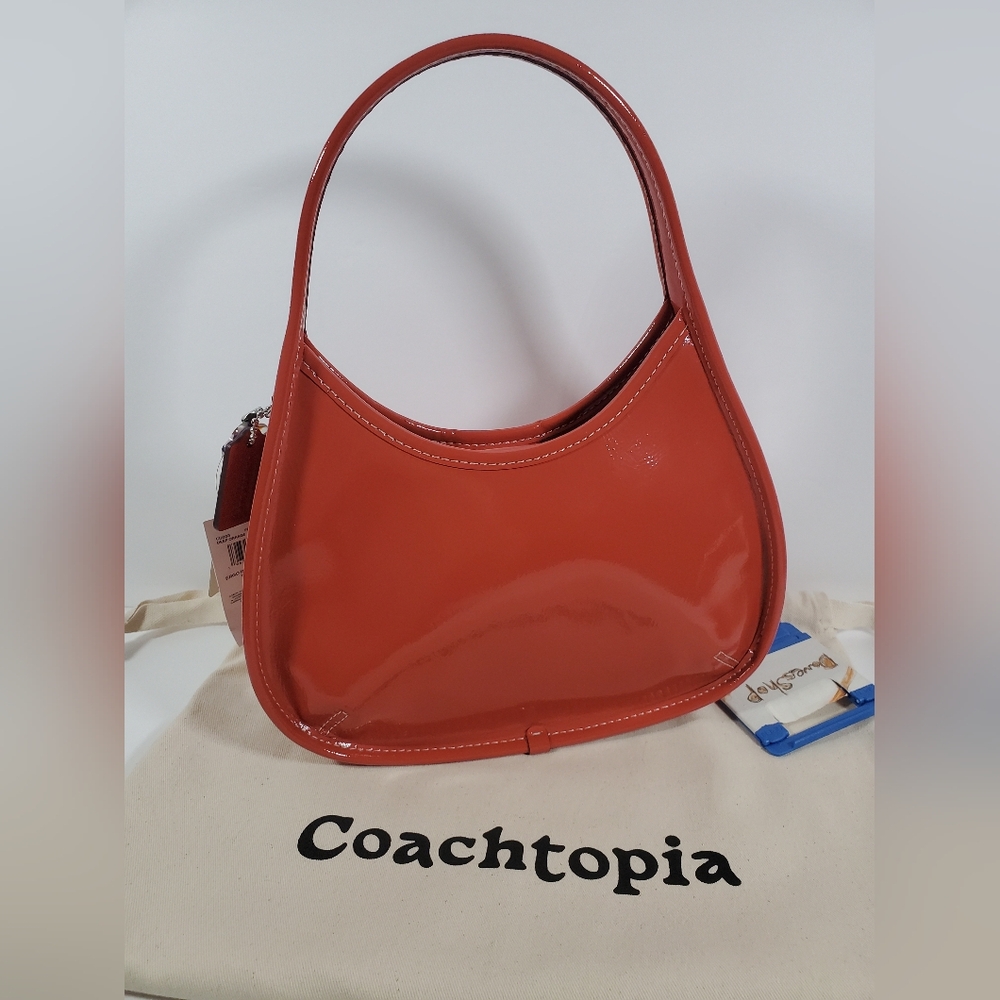 NWT Coach Ergo Bag In Crinkle Patent Coachtopia Leather